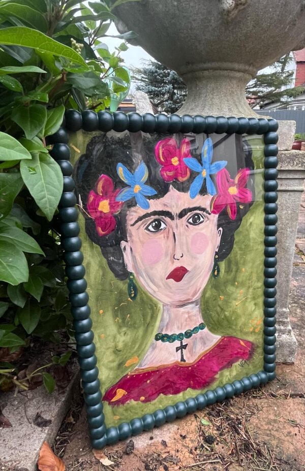 Frida style lady faces framed A - Image 2