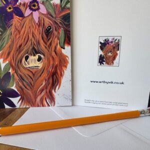 Hettie Coo Greetings Card