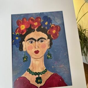 Freya Lady Face Print A5 mounted