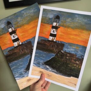 Seaham Pier at sunrise prints