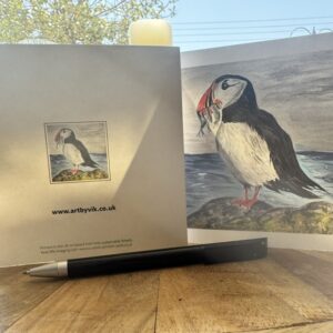 Puffin square greetings card